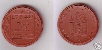Medaille 700 Jahre Stadt Löbau 1221-1921 aus Porzellan