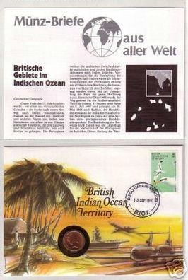Numisbrief Britische Gebiete im Indischen Ozean 1991
