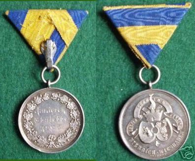 rare Silbermedaille Biebrich Wiesbaden 1905