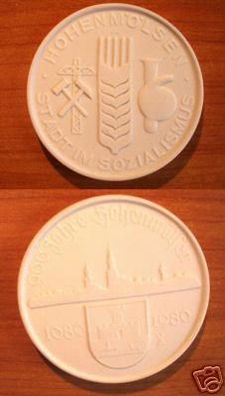 schöne Medaille Meissner Porzellan Hohenmölsen 1980