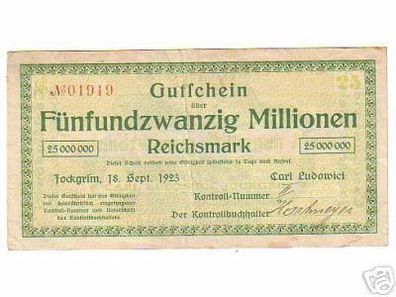 seltene Banknote Inflation 25 Millionen Falzziegelwerke