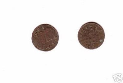 seltene Kupfer Münze 1 Pfennig Anhalt Zerbst 1766