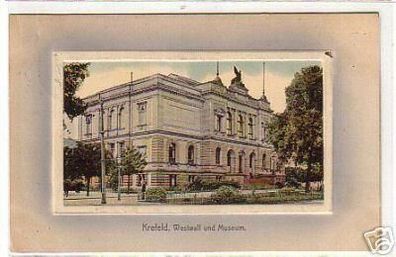 00567 Ak Krefeld Westwall und Museum 1909