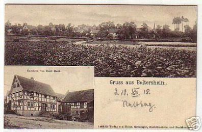 02815 Ak Gruss aus Beltershein, Gasthaus, Feldpost 1918