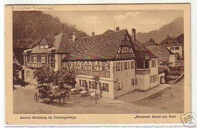 03525 Ak Wirsberg im Fichtelgebirge Hotel zur Post1934