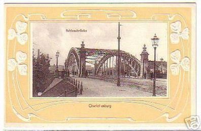05510 Jugendstil Ak Charlottenburg Schlossbrücke um1900