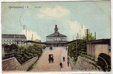 04638 Ak Reichenbach im Vogtland Bahnhof 1906