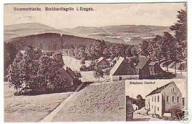 04679 Ak Burkhardtsgrün im Erzgeb. Stephans Gasthof 1917