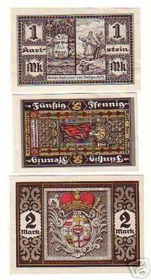 3 Banknoten Notgeld Gemeinde Herstelle 1921