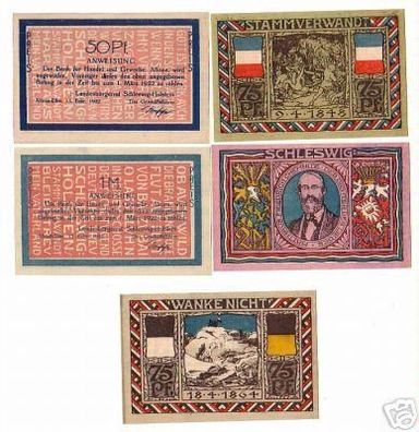 5 Banknoten Notgeld Gewerbebank Altona 1922