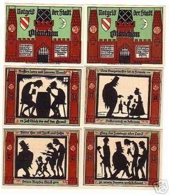 6 Banknoten Notgeld Stadt Glauchau 1921