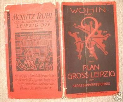 Strassenverzeichnis zum Plan Gross Leipzig um 1930