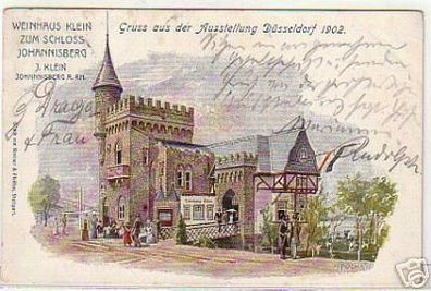04919 Ak Gruß aus der Ausstellung Düsseldorf 1902
