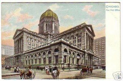 00829 Ak USA Chicago New Post Office um 1900