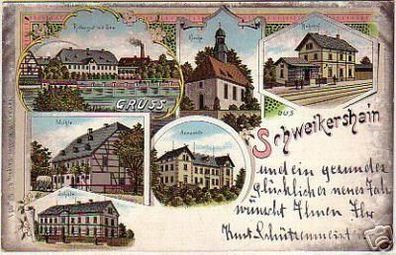 03724 Ak Gruß aus Schweikersheim Rittergut usw. 1911