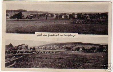 06078 Ak Gruß aus Günsdorf im Erzgebirge 1943