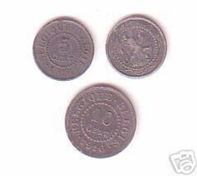 3 Münzen deutsche Besetzung Belgiens im 1.Weltkrieg