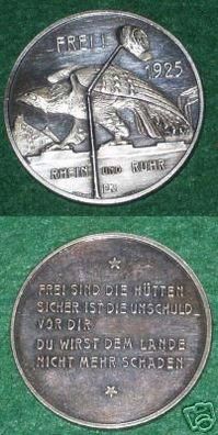 seltene Silber Medaille Rhein und Ruhr frei! 1925