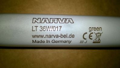 NARVA LT 36w/017 green Made in Germany grüne NeonRöhre grün 121,4 cm LichtFarbe 17