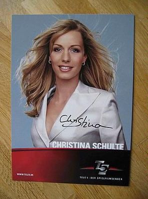 Tele5 Fernsehmoderatorin Christina Schulte - Autogramm!