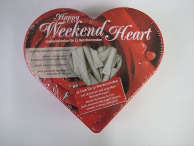 Happy Weekend Heart - Herzbox mit 52 Lose