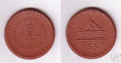 Porzellan Medaille Altenburg 153er Spende 1922