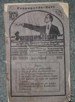 Propagandaheft der Siemens-Studien-Gesellschaft 1921