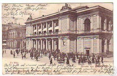 06539 Ak Gruss aus Hamburg "Die Börse" 1910