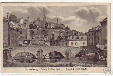 04854 Ak Luxemburg Grund & Oberstadt 1914