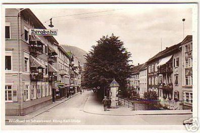 03098 Ak Wildbad im Schwarzwald König Karl Strasse 1940