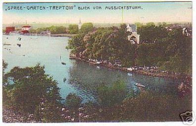 03160 Ak Spree Garten Treptow vom Aussichtsturm 1912