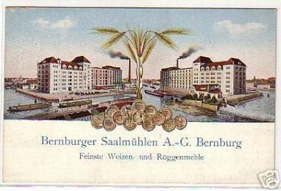 03633 Ak Reklame Bernburger Saalmühlen A.-G. um 1910
