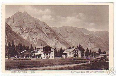 05413 Ak Oberleutasch in Tirol Gasthaus zum See um 1930