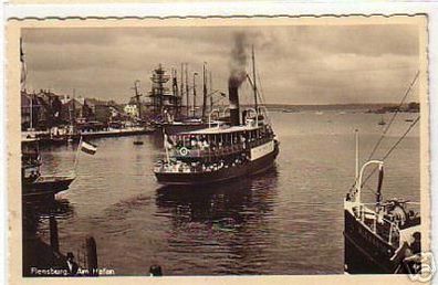 05988 Ak Flensburg am Hafen 1934