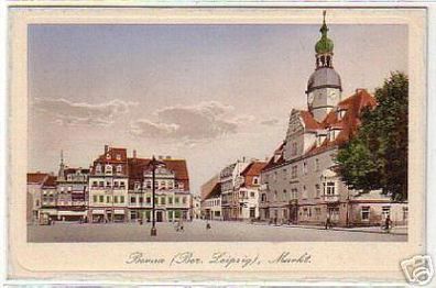 07160 Ak Borna Bez. Leipzig Markt um 1930