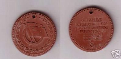 DDR Medaille Meissner Porzellan 5 Jahre DSF 1952