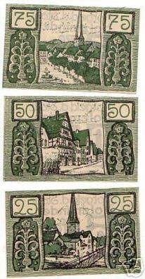 3 Banknoten Notgeld der Stadt Holzminden 1922