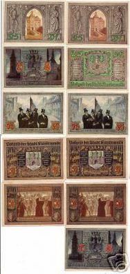 11 Banknoten Notgeld der Stadt Finsterwalde 1921