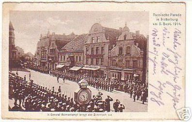 04507 Ak Russische Parade in Insterburg September 1914