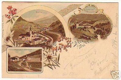 04418 Ak Lithographie Gruß aus Matrei in Tirol um 1900