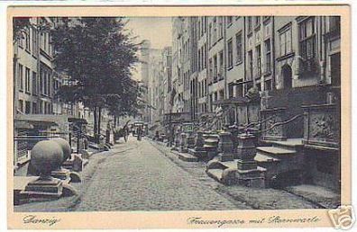 03780 Ak Danzig Frauengasse mit Sternwarte um 1930