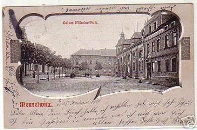 03189 Ak Meuselwitz Kaiser Wilhelm Platz 1904
