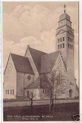 07556 Ak Falkenberg Bez. Halle neue Kirche um 1915