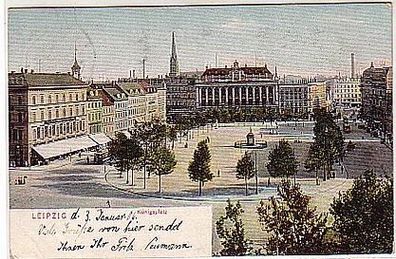 07963 Ak Leipzig Königsplatz 1906
