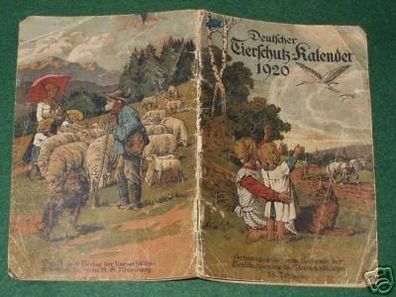 schöner "Deutscher Tierschutz-Kalender" 1920