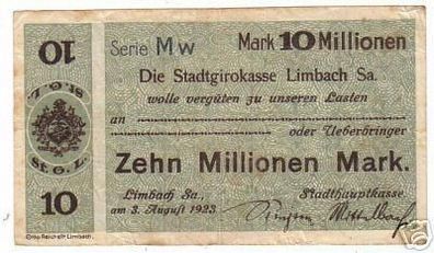 seltene Banknote Inflation Limbach in Sachsen 1923