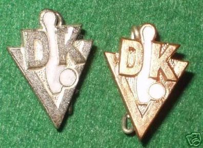 2 DDR Abzeichen deutscher Keglerverband Silber & Bronze