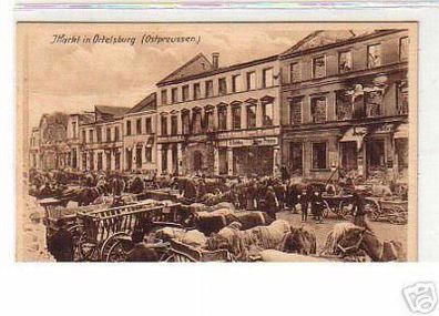 02299 Ak Markt in Ortelsburg Ostpreussen um 1915