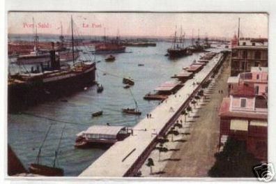 07187 Ak Port Said Ägypten Hafenansicht 1911