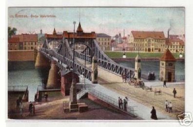07611 Ak Bremen große Weserbrücke 1907
